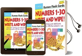 Numbers 1-30 Write & Wipe Flash Cards Audiobook download free by Kumon Publishing