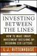 Audiobook Investing Between the Lines: How to Make Smarter Decisions by Decoding ceo Communications author L. J. Rittenhouse