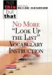 Audiobook No More 'Look up the List' Vocabulary Instruction author Camille Blachowicz